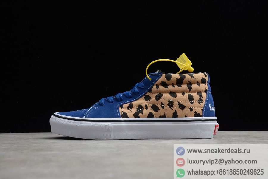 Vans Sk8-Mid Leopard Blue VN0A347UOPK Unisex Skate Shoes